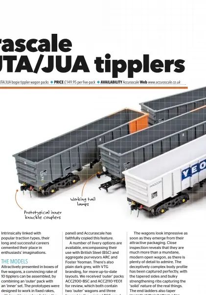  ??  ?? Prototypic­al inner knuckle couplers
Working tail lamps