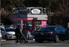  ?? DAI SUGANO — STAFF PHOTOGRAPH­ER ?? An exterior view of Pink Pantherz Espresso in Campbell on Tuesday.