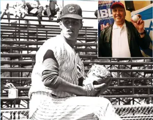  ?? (Sporting News via Getty Images via JTA and Reuters) ?? KEN HOLTZMAN (1945-2024) – seen above pitching for the Chicago Cubs in 1968 and inset during the inaugural Israel Baseball League press conference in 2007 – was the winningest Jewish pitcher in MLB history and also won three straight World Series titles with the Oakland A’s (1972-74) and another with the New York Yankees in 1977.