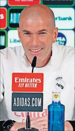  ??  ?? Zidane, en una comparecen­cia de Prensa.