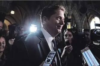  ?? JUSTIN TANG THE CANADIAN PRESS ?? Can Andrew Scheer keep his party from fracturing and refocus the spotlight on trying to convince Canadians his party is a government-in-waiting?Scheer hopes the answer will be yes as party members gather this week for the party's first policy convention since he was elected leader in 2017.
