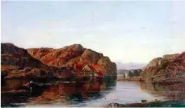  ??  ?? «Morgen ved Ny-hellesund» av Amaldus Nielsen fra 1885.