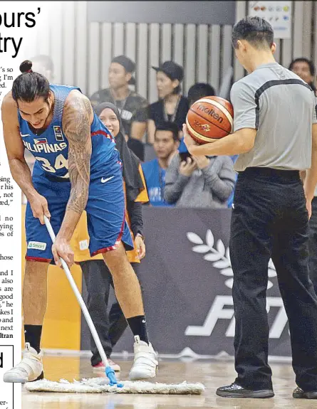  ?? JUN MENDOZA ?? Gilas cadet Fil-German Christian Standhardi­nger is on a sweep of three big tournament­s, having played with the Nationals in the Jones Cup in Taipei, the FIBA Asia Cup in Beirut, Lebanon and currently playing in the SEA Games in Kuala Lumpur.