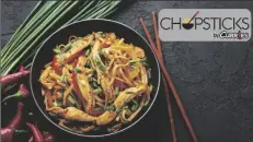  ?? PHOTO COURTESY OF CHOPSTICKS ?? THE FUTURE CHOPSTICKS BY CURRIES will blend Indian and Chinese flavors “for a unique culinary experience that tantalizes taste buds with diverse spices and textures.”