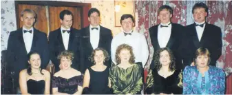  ?? ?? Killavulle­n Macra members at the 1993 New Year’s Eve ball at The Hazel Tree. (The Avondhu Archives)