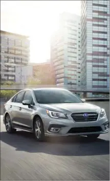  ??  ?? Boasting a sleeker design, both inside and out, the 2018 Subaru Legacy sedan will have a starting price of $24,995.