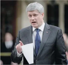  ?? ADRIAN WYLD/The Canadian Press ?? Stephen Harper faces criticism over comments that Muslim women wearing the niqab in citizenshi­p ceremonies is ‘contrary to our own values’ and rooted in an anti-women culture.