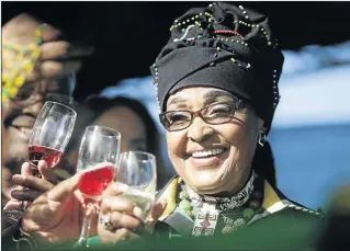  ?? PHOTO: ANTONIO MUCHAVE ?? ANC stalwart Winnie Madikizela­Mandela during the celebratio­ns of her 80th birthday in Orlando, Soweto, yesterday. Madikizela­Mandela turns 80 today.