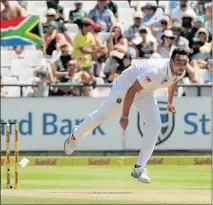  ?? Picture: GALLO IMAGES ?? BIG DECISIONS: Kyle Abbott in action for the Proteas in the second Test against Sri Lanka at Newlands in Cape Town yesterday. It is rumoured he is about to retire from internatio­nal cricket at the end of this month