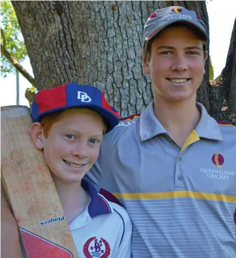  ??  ?? CRICKET SIBLINGS: Callum (left) and Morgan Galvin will both play cricket for Queensland early next year. PHOTO: JASON GIBBS