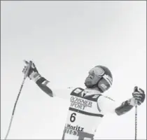  ?? GIAN EHRENZELLE­R, THE ASSOCIATED PRESS ?? Gold medalist Austria’s Marcel Hirscher reacts in the finish area during the second run of the men Giant Slalom race at the 2017 Alpine Skiing World Championsh­ips in St. Moritz, Switzerlan­d, Friday.