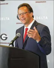  ?? CURTIS COMPTON / CCOMPTON@AJC.COM ?? Tom Crean, who is the new Georgia men’s basketball coach, is married to Joan Harbaugh — Jim and John Harbaugh’s sister.