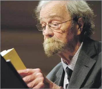  ?? Ricky Carioti Washington Post ?? A MAN OF LETTERS Starting in the 1950s, Donald Hall published more than 50 books, from poetry and drama to biography and memoirs, and edited a pair of inf luential anthologie­s. Hall was the nation’s 2006-07 poet laureate.