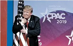  ?? JOSE LUIS MAGANA/ASSOCIATED PRESS ?? President Donald Trump derided probes against him Saturday in a speech at CPAC2019.