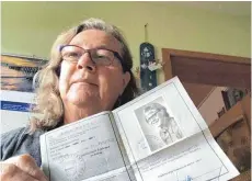  ?? FOTO:PRIVAT ?? Gisela Frick-Hesse hat den Vermerk in ihrem Führersche­in, dass sie zum Fahren ein „geeignetes Augenglas“tragen müsse.