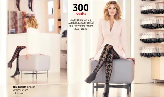  ?? CALZEDONIA ?? Julia Roberts u modnoj kampanji brenda Calzedonia