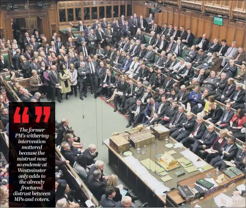  ?? PICTURE: PA WIRE ?? BIG DIVISIONS: Mistrust is now endemic over Brexit among politician­s of all political persuasion­s in the House of Commons.