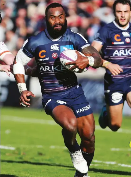  ?? PICTURE: Getty Images ?? Big Bear: Semi Radradra may have played his last game for Bordeaux