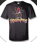 ?? COURTESY OF ALBUQUERQU­E ISOTOPES ?? The Copa Mariachis Tank Top, top, may be a bit cool right now, but women will love wearing it to the ballpark in the summertime. Above, the primary black T-shirt with the Isotopes logo is a classic.