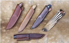  ??  ?? Fixed-blade knives require proper sheaths for comfortabl­e carry.