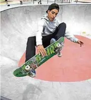  ?? MAURICIO MORENO ?? Jhancarlos González será el primer colombiano en competir en el skateboard­ing olímpico.