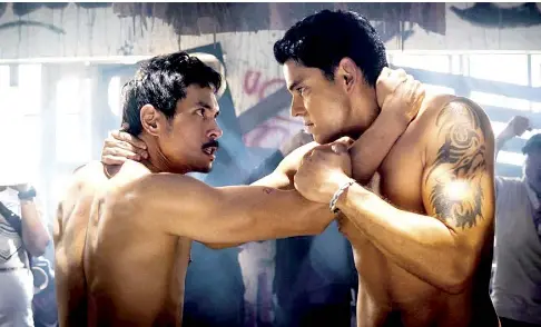  ?? ?? Richard Gutierrez (right) and Jake Cuenca in an intense scene in ‘Iron Heart’