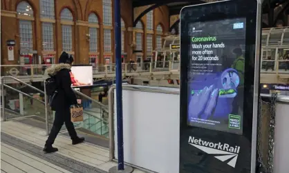  ??  ?? Liverpool Street station in London. Health officers will have the power to force potentiall­y infected people to isolate, restrict their travel and contact with others. Photograph: Isabel Infantes/AFP via Getty Images