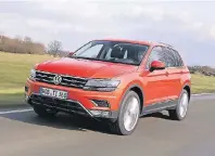  ?? FOTO: VW ?? Der Tiguan ist erwachsen geworden und fällt durch viel Komfort und ein markantes Äußeres auf.