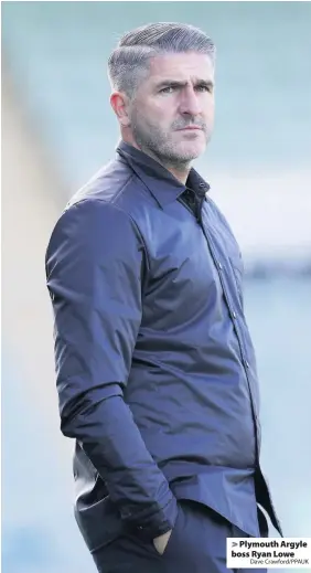  ?? Dave Crawford/PPAUK ?? Plymouth Argyle boss Ryan Lowe