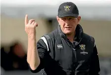  ?? MICHAEL BRADLEY/ GETTY IMAGES ?? Neil Barnes, coach of Taranaki, has been vocal about the New Zealand Rugby domestic competitio­n.