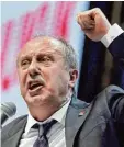  ?? Foto: dpa ?? Der Kemalist Muharrem Ince könnte Er dogans Wahlsieg verhindern.