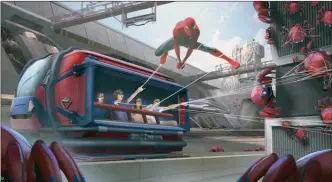  ?? The Associated Press ?? This artist rendering released by Disneyland Resort shows a concept for the Spider-Man Adventure attraction in Avengers Campus at Disney California Adventure Park in Anaheim, Calif.The attraction will allow guests to put their web-slinging skills to the test as they team up with Spider-Man to capture his out-ofcontrol Spider-Bots before they wreak havoc on the Campus. The Avengers Campus opens summer 2020.