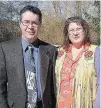  ??  ?? Robert Wright, left, with wife Heather Prisk-Wright, suffers from a permanent brain injury.