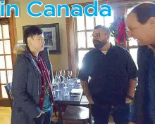  ??  ?? Chef Anton and Executive Chef Jean-Francois Fortin meet up for lunch at the historic Bow Valley Ranche Restaurant at Fish Creek Park in Calgary Canada