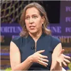  ??  ?? CEO Susan Wojcicki has pledged to hire more people to review content. JOE SCARNICI/GETTY IMAGES FOR FORTUNE