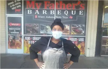  ?? Photo by Terelle Jerricks ?? Chef Shalamar Lane of My Father’s Barbeque in Carson talked about the struggle with meat availabili­ty over Memorial Day weekend.