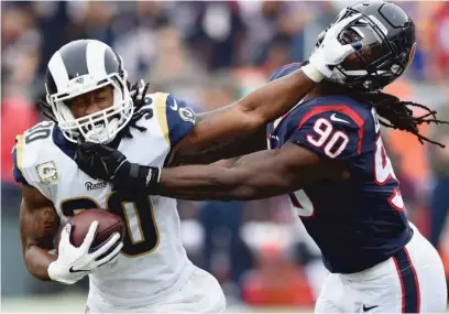  ?? | AP ?? Rams running back Todd Gurley ( left) has rushed for 791 yards and is the NFL’s top scorer among non- kickers with 66 points.