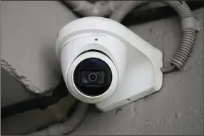  ?? (AP/Mark Baker) ?? A Chinese Dahua brand security camera is seen Thursday in Sydney, Australia.