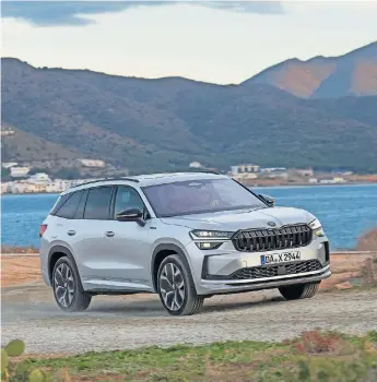  ?? ?? Un modello imponente: la Skoda Kodiaq ora è disponibil­e anche con la motorizzaz­ione ibrida.