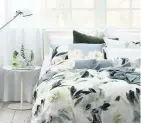  ??  ?? Above: MM Linen Camelia duvet cover set, white, £95-115, John Lewis