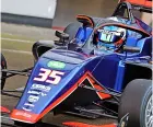  ?? ?? Callum Voisin in his new Carlin car