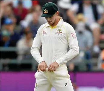  ??  ?? TAMPERING FURORE: Australia’s Cameron Bancroft adjusts the front of his trousers during day 3 of the third Test against South Africa. Members of the Australian cricket team have since been charged with ball tampering. Toowoomba Cricket officials have...