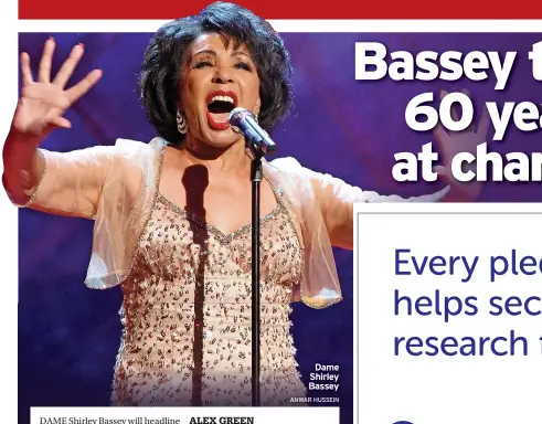  ?? ANWAR HUSSEIN ?? Dame Shirley Bassey