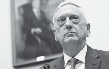  ?? CHIP SOMODEVILL­A Getty Images ?? Retired Gen. Mattis, once Trump’s secretary of Defense, remains nonpartisa­n in the run-up to the presidenti­al election.