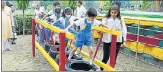  ?? HT ?? Play equipment made of used tyres.