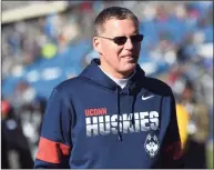  ?? Stephen Dunn / Associated Press ?? UConn football coach Randy Edsall’s contract has been extended through 2023.