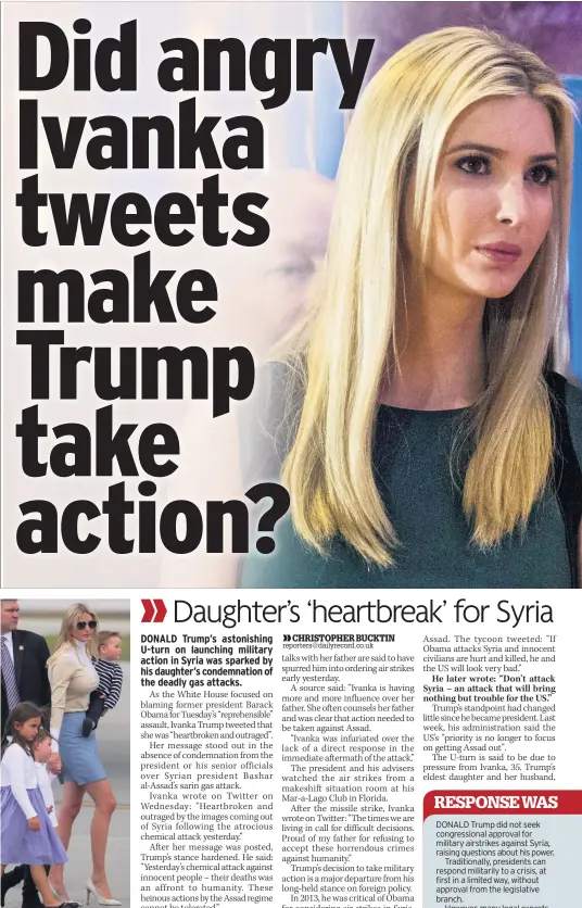  ??  ?? OUTRAGE Ivanka Trump