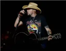  ??  ?? Jason Aldean performs at the Saratoga Performing Arts Center on Sept. 5on his “Ride All Night Tour.”