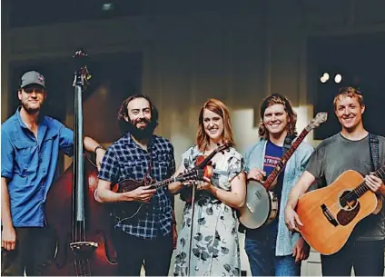  ?? PHOTO BY ABIGAIL WEEDEN ?? Caney Creek Company makes its last (for now) performanc­e Saturday at the band’s album release party in Songbirds.