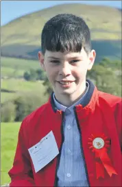  ?? Ahern) (Pic: John ?? Micheal Gallahue, a sixth class pupil in Anglesboro National School, pictured, prior to last Friday’s Confirmati­on ceremony in Anglesboro.